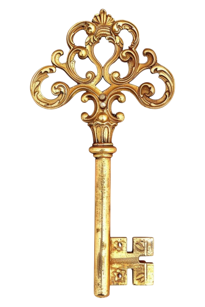 Photo d'une ancienne clef en or