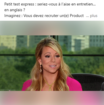 Photo d'une publication Linkedin de Alice