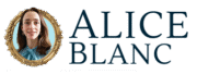 Logo d'Alice Blanc, professeure d'anglais courant et professionnel, donnant des cours en ligne et des guides d'anglais pro en PDF