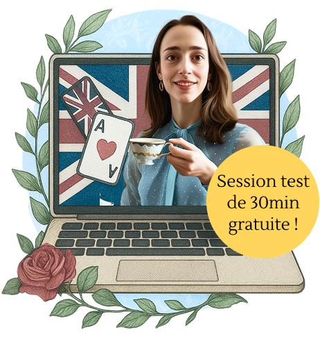 Montage d'un ordinateur sur lequel suivre les cours d'anglais courant ou professionnel en ligne d'Alice Blanc